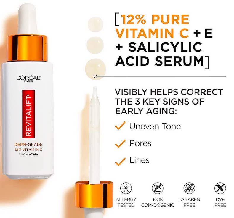 L'Oreal Revitalift Derm-Grade 12 Vitamin C+ E +Salicylic Acid Serum