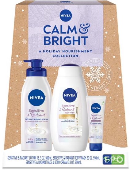 Nivea Calm and Bright Holiday Nourishment Collection