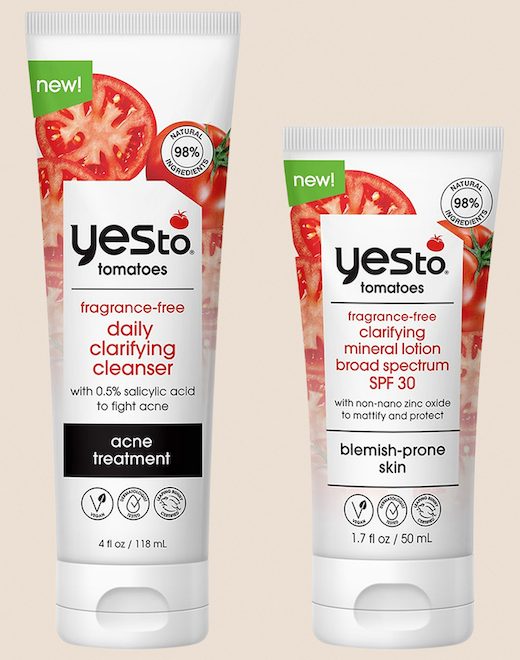 Yes To Tomatoes Fragrance-Free Clarifying Mineral Lotion SPF 30 and Clarifying Cleanser