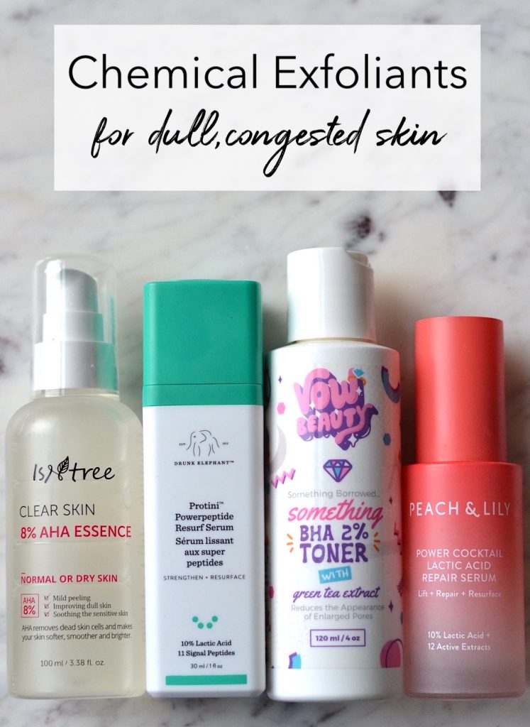 Chemical exfoliants for dull, dry skin