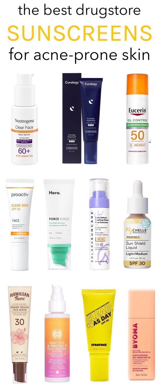 Best Drugstore Sunscreens For Acne-Prone Skin 2023