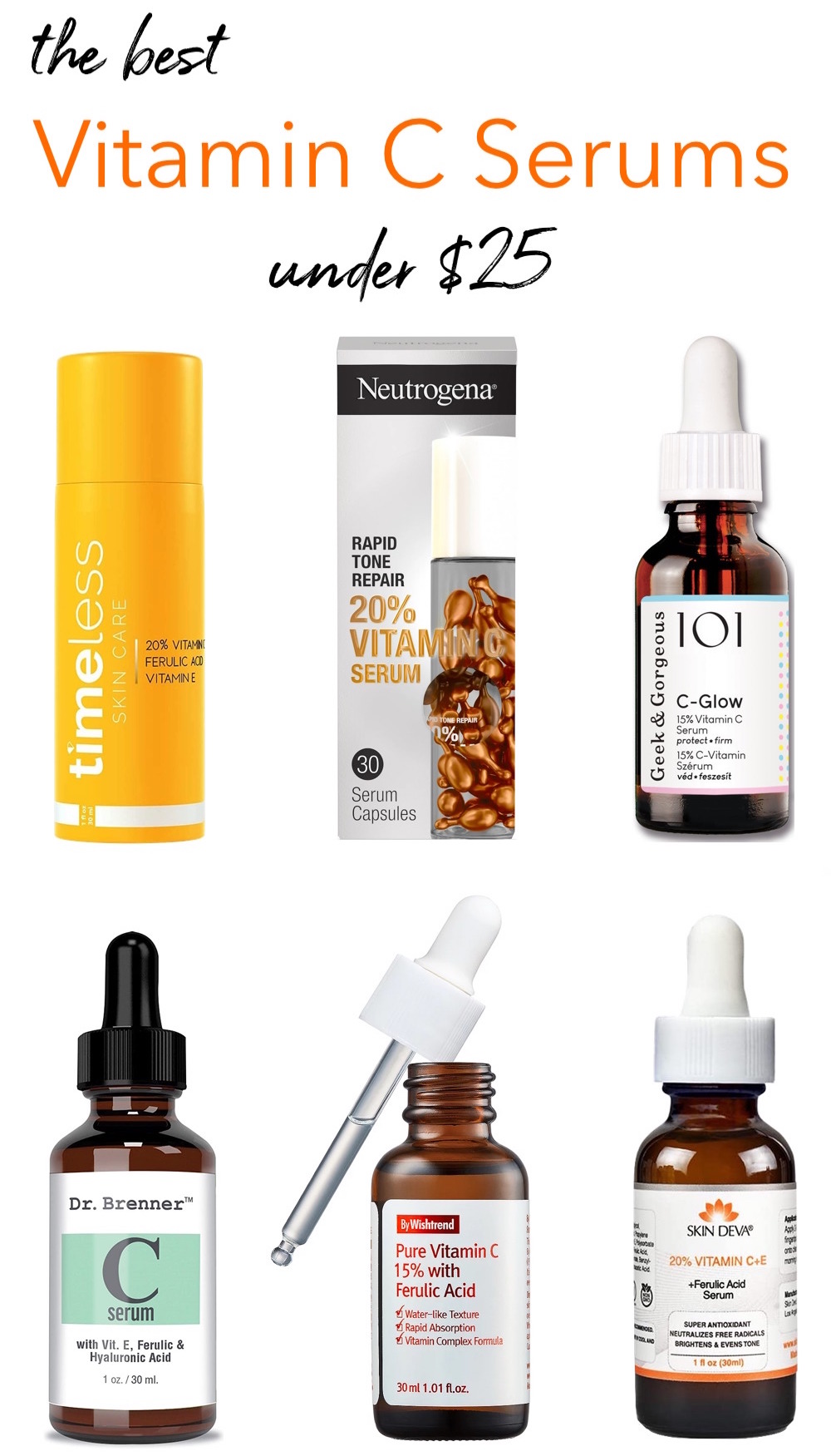 The Best Vitamin Serums $25 (Affordable & Effective!)