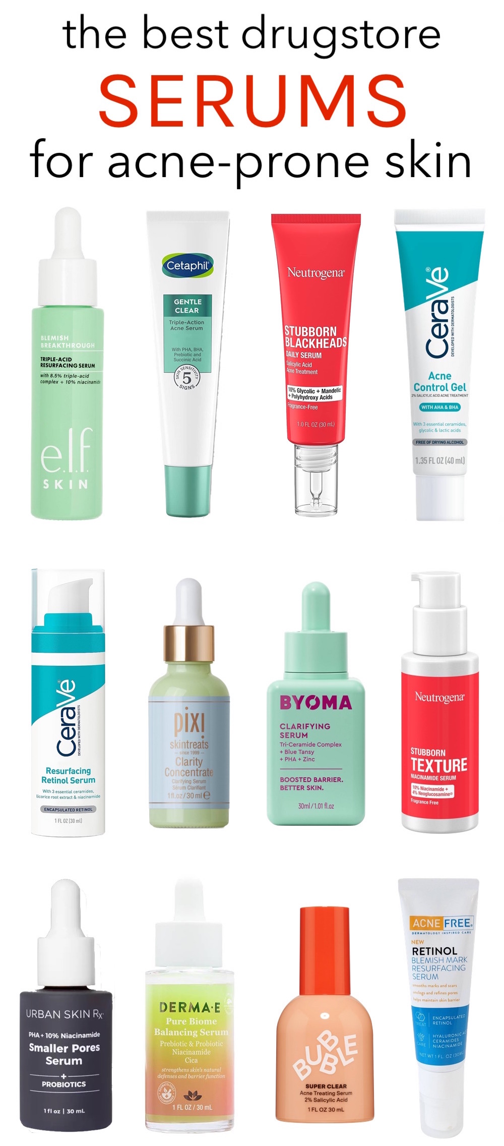 Best Drugstore Serums For Acne-Prone Skin