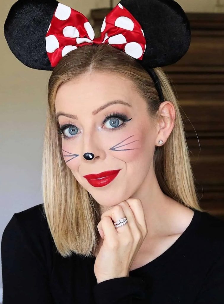 Minnie Mouse Makeup look for Halloween