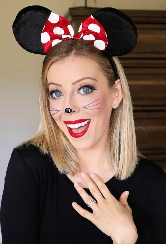 Minnie Mouse Makeup look for Halloween