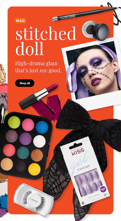 stitched doll makeup look halloween