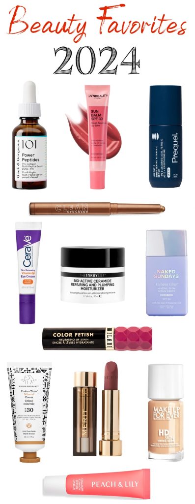 Best beauty products 2024 roundup! My top 12 skincare and makeup favorites that delivered on their promises and made a lasting impression.