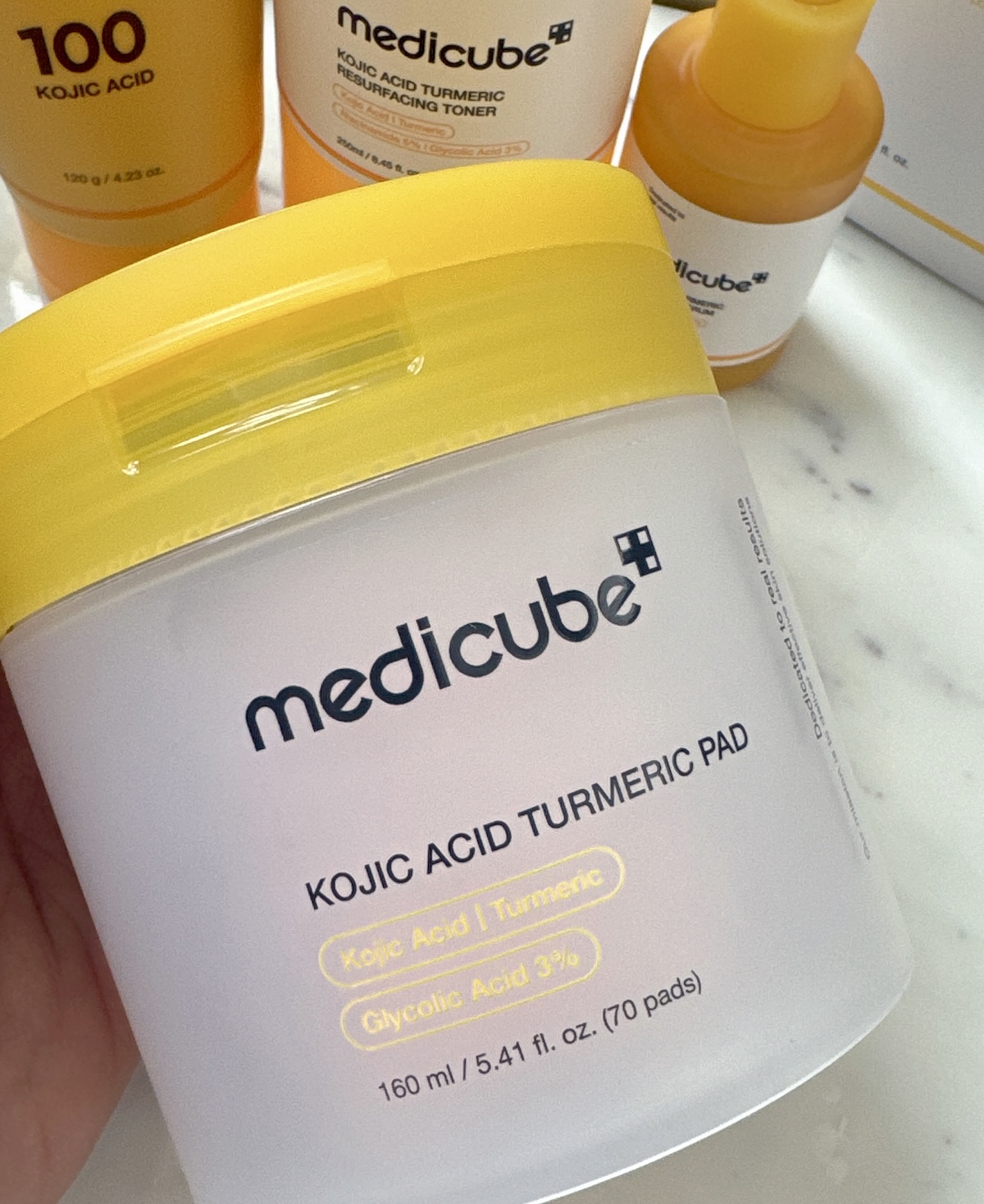 Medicube Kojic Acid Turmeric Clarifying Toner Pads