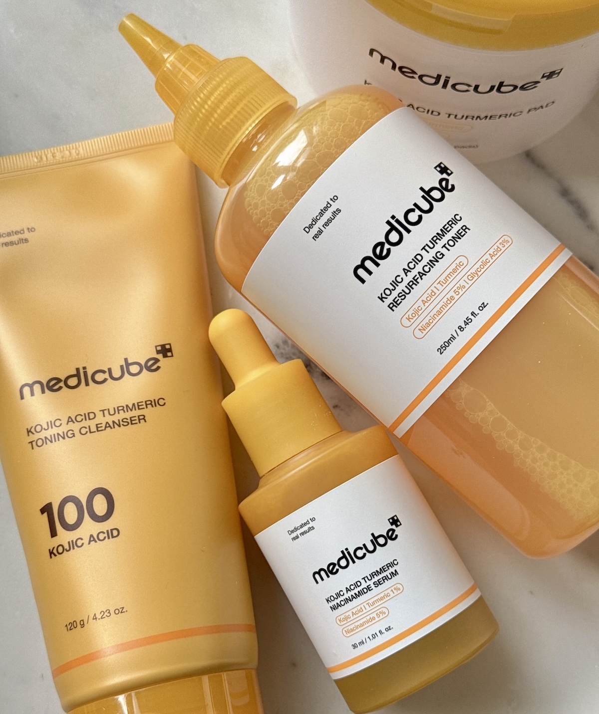Medicube Kojic Acid Turmeric skincare range