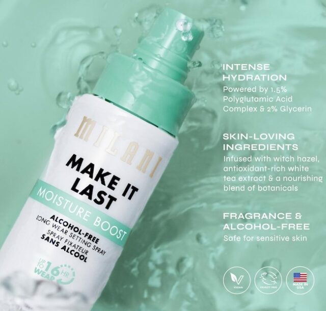 Milani Make It Last Moisture Boost Alcohol-Free Setting Spray