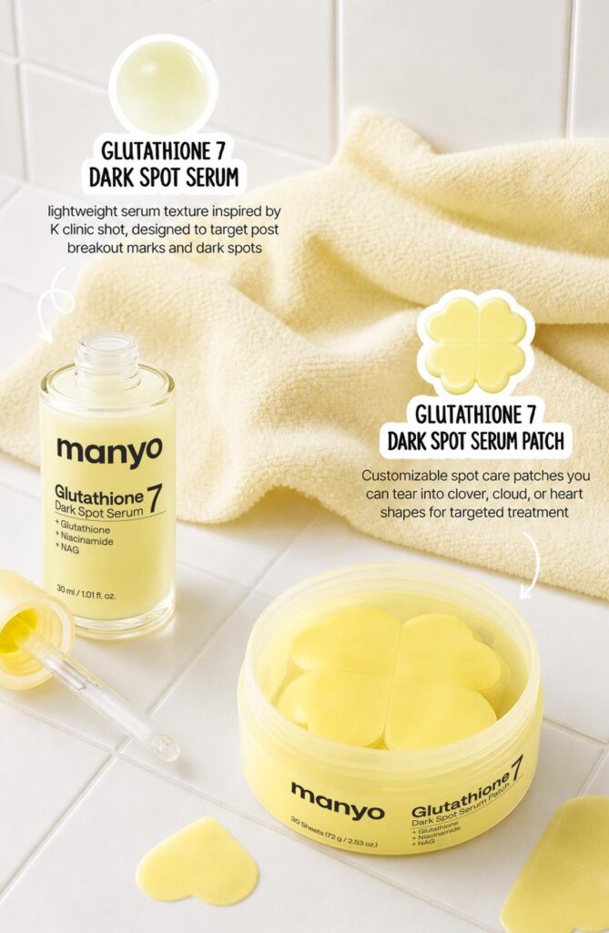 Manyo Glutathione dark spot serum and patches