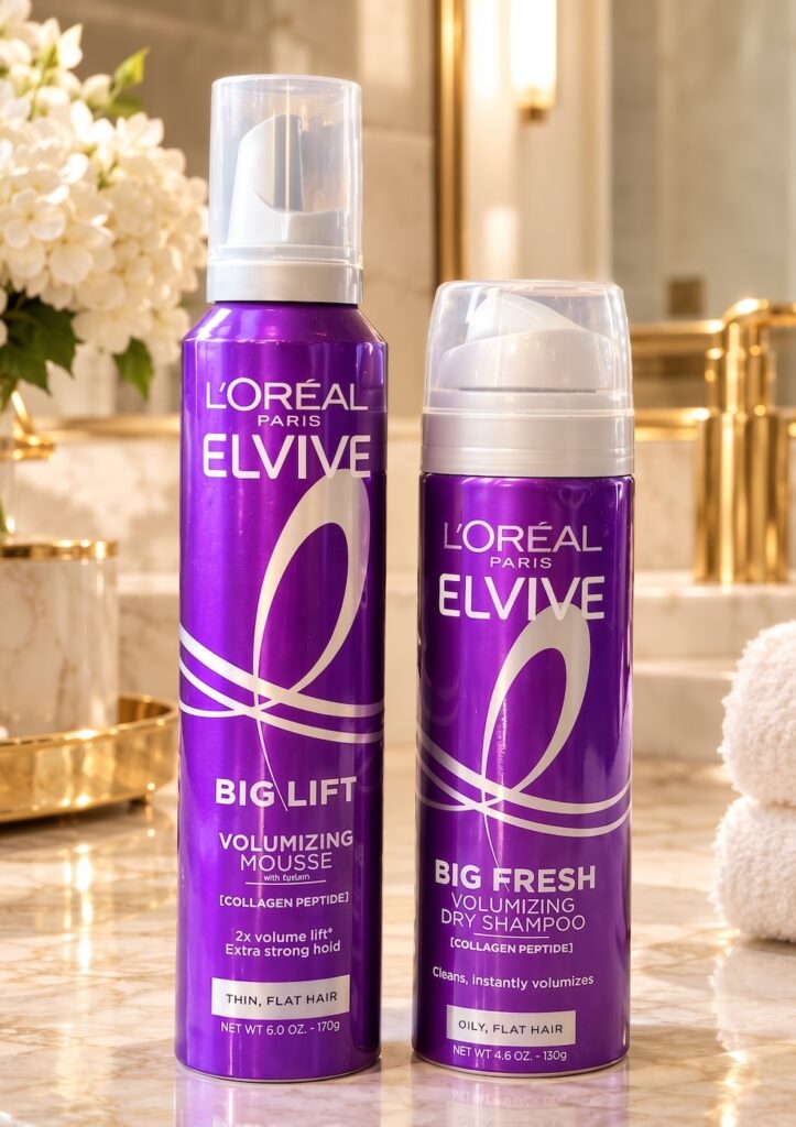 L’Oreal Elvive Big Lift volumizing mousse and dry shampoo